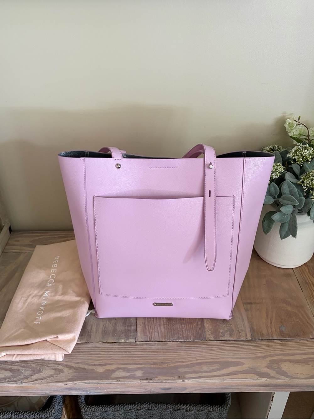 Rebecca Minkoff North/South Stella Lavender Leather Tote 🪻